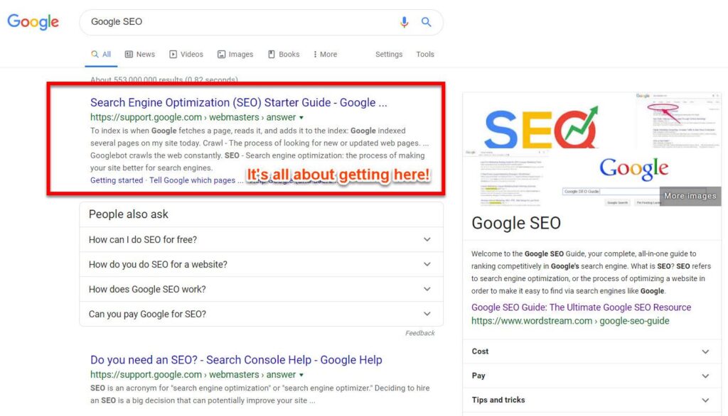 Google search results - Best SEO Agency Bakersfield - CQM